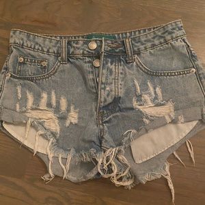 Denim shorts